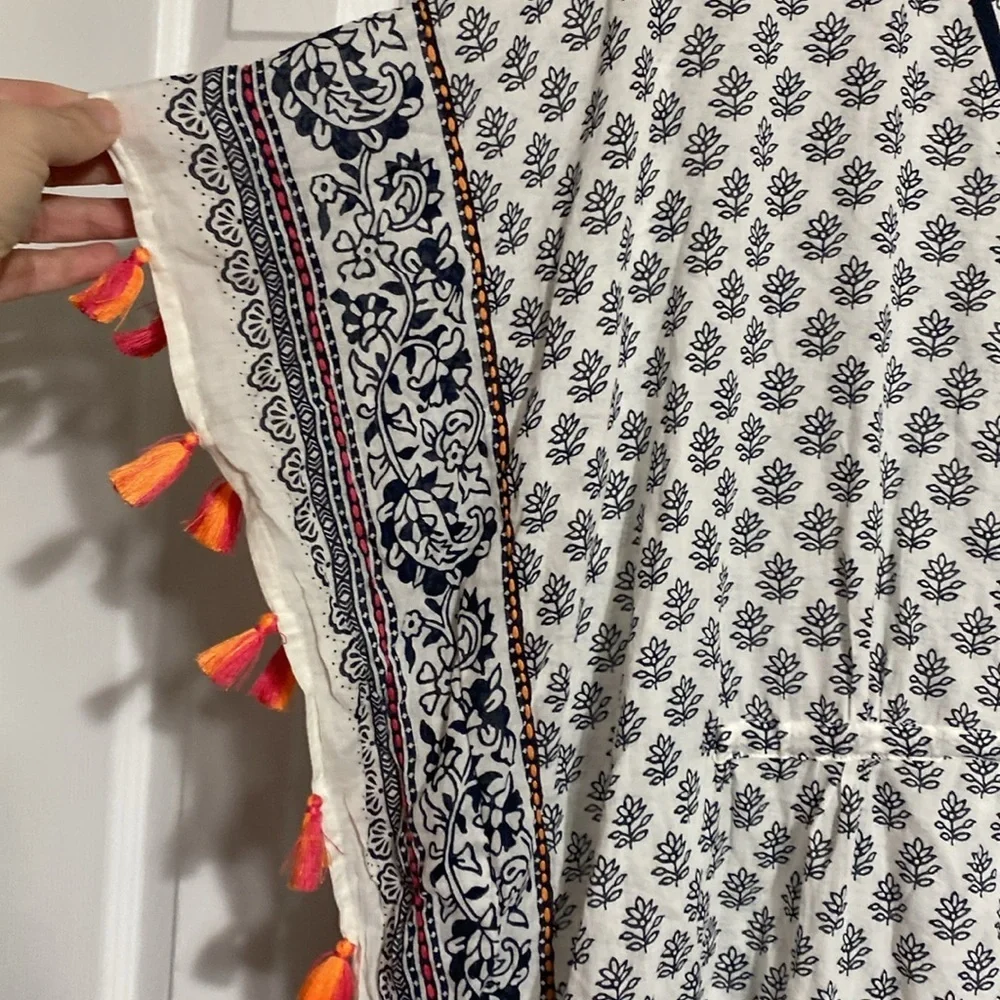 J. Jill floral swim cover up tassel trim size Small - large - Picture 4 of 11